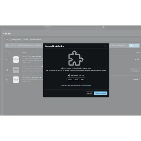 CS-Cart Vendor Password, 2 image