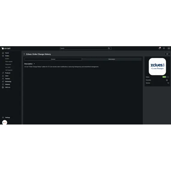 Cs-cart Order Change History, 2 image
