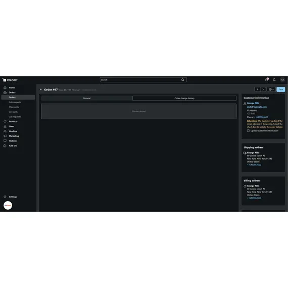 Cs-cart Order Change History, 4 image