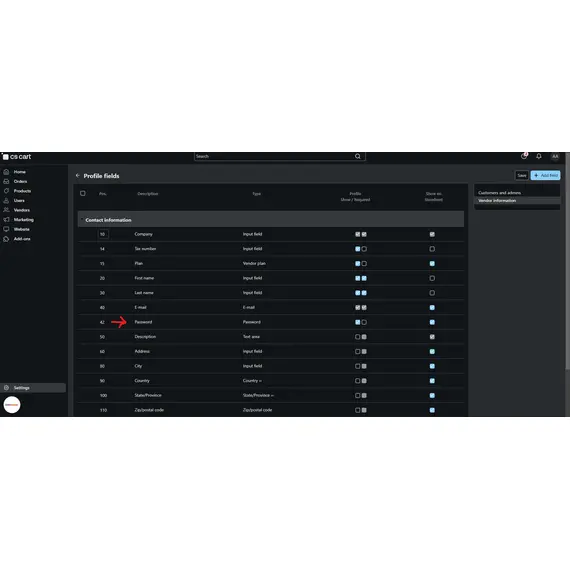 CS-Cart Vendor Password, 4 image