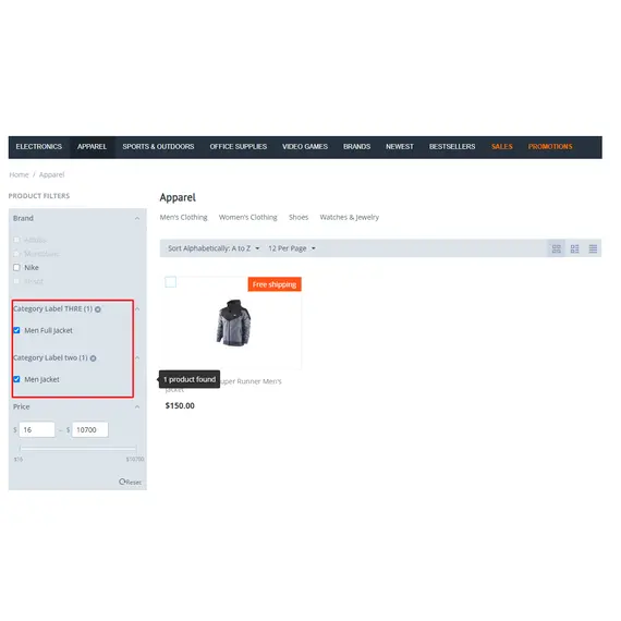 Category Filters by Category Level, 10 image