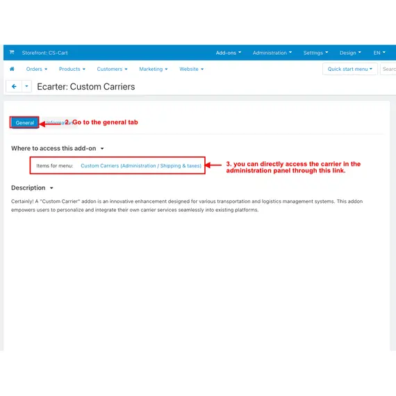 CS-Cart Custom Carrier, 2 image